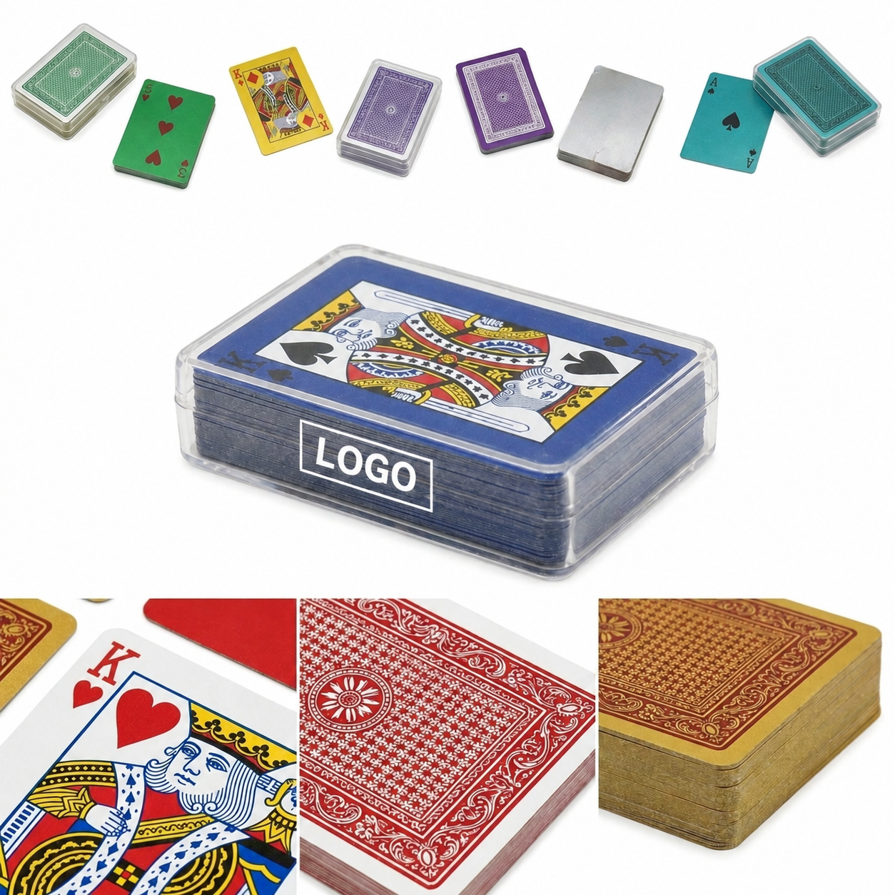 Resilient Waterproof PVC Playing Card Deck with Protective Storage Case