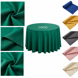 Round Stain-Resistant Protective Tablecloth for Commercial and Outdoor Events